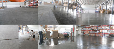 物流货运仓储地面起砂起灰处理现场案例效果